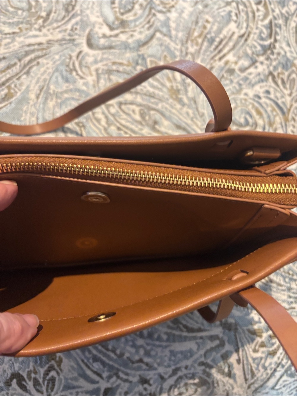 Charles & Keith Cognac Brown Geometric bag - Picture 4 of 8
